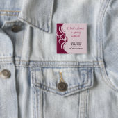 Burgandy Wedding Brautparty Name Buttone Button (Beispiel)
