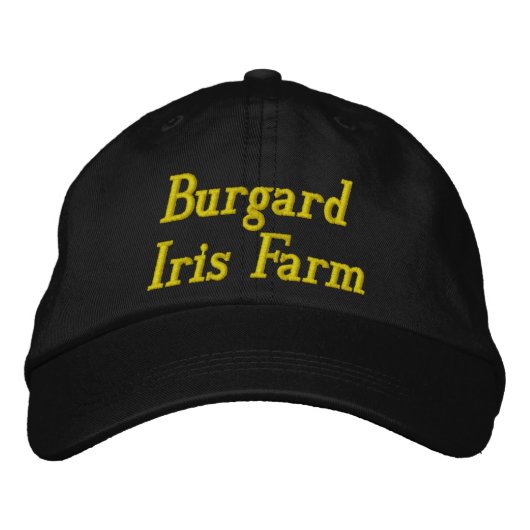 Burgard-Iris-Farm-Hat Bestickte Baseballkappe (Vorderseite)