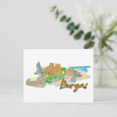 Burgas Bulgarien Postkarte (Stehend Vorderseite)