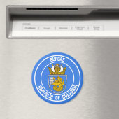 Burgas Round Emblem Magnet (In Situ (Geschirrspüler))