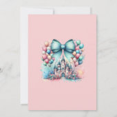 Burgballons der Prinzessin beugen Babydusche Einladung (Rückseite)