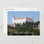 Burgbratislava weiß postkarte (Vorne/Hinten)
