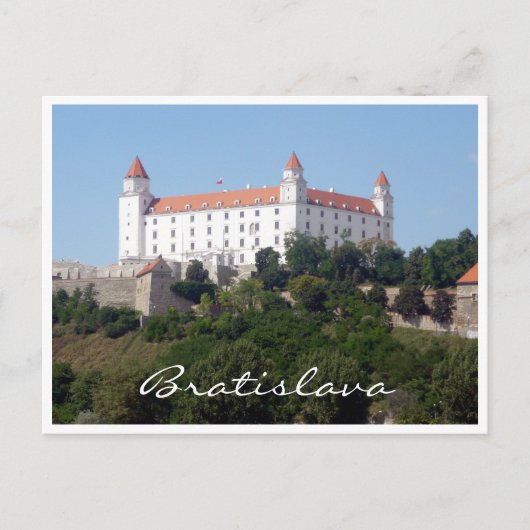 Burgbratislava weiß postkarte (Vorderseite)