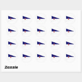 Burgee Runder Aufkleber (Blatt)