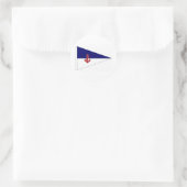 Burgee Runder Aufkleber (Tasche)