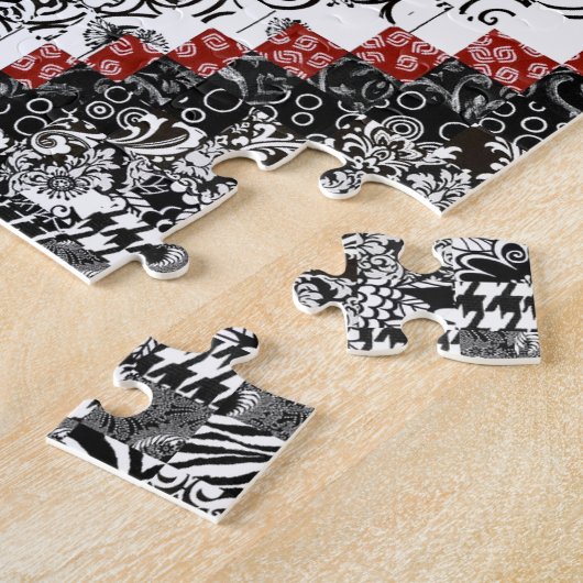 Burgello Steppdecken-Muster fertigen rotes Puzzle (Seite)