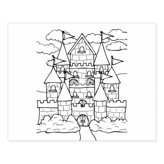 Burgen von Castel Locarno Gummistempel (Prägung)