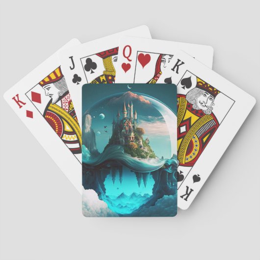 Burgen von Crystal Ball Spielkarten (Rückseite)
