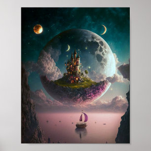 Burgen von Monte Fantasy Poster