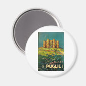 Burgen von Monte Puglie Magnet (Vorderseite/Rückseite)