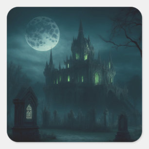 Burgen von Necromancer Quadratischer Aufkleber