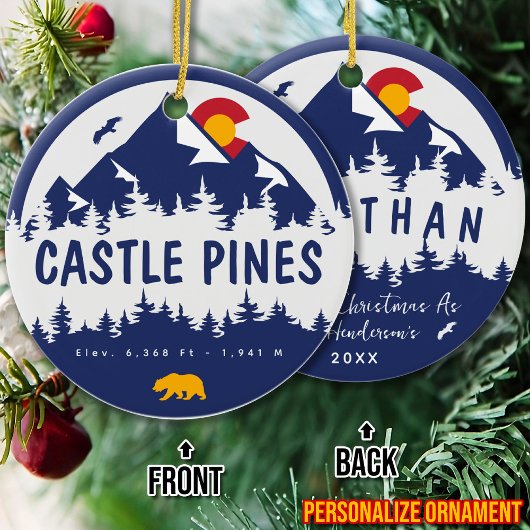 Burgen von Pines Colorado Keramik Ornament