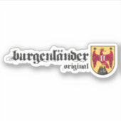 Burgenländer Original Österreich Wappen Rustikal Aufkleber (Vorderseite)