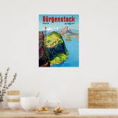 Burgenstock-Landschaft, Aussichtspunkt, Schweiz Poster (Küche)