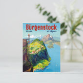 Burgenstock-Landschaft, Aussichtspunkt, Schweiz Postkarte (Stehend Vorderseite)