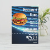 Burger 12x18 Flyer Einladung (Stehend Vorderseite)