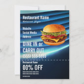 Burger 12x18 Flyer Einladung (Rückseite)