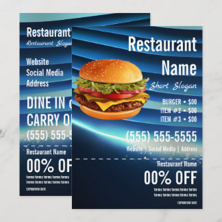 Burger 12x18 Flyer Einladung