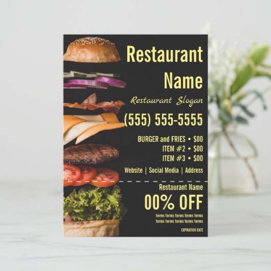 Burger-12x18-Flyer Einladung (Stehend Vorderseite)