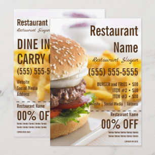 Burger 5x7 Flyer Einladung