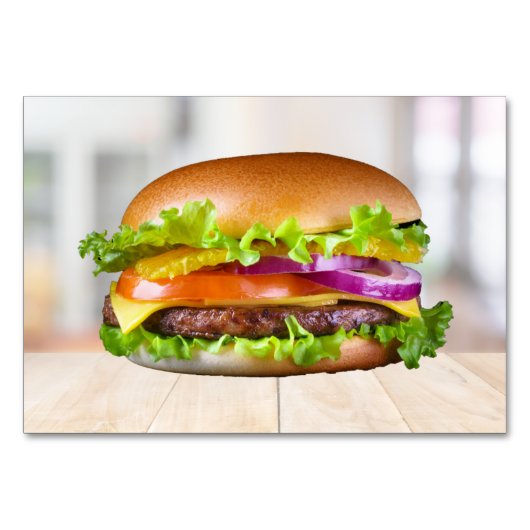 Burger ABA Tact Labeling Flashcard | Picture Card Tischnummer (Vorderseite)