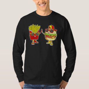 Burger and Friends Trendy komische Beste Freundin T-Shirt