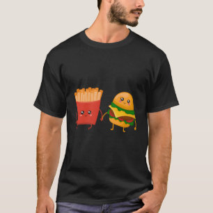 Burger and Fries Couple Burger mit französischen F T-Shirt