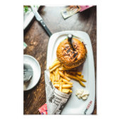 Burger and fries fotodruck (Vorne)