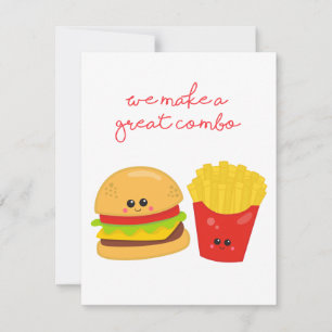 Burger and Fries Valentine's Day Card Feiertagskarte