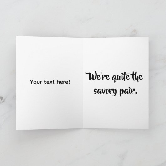 Burger and Fries Valentine's Day Card Karte (Innenseite)