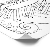 Burger Art Colour Page Art Poster (Ecke)