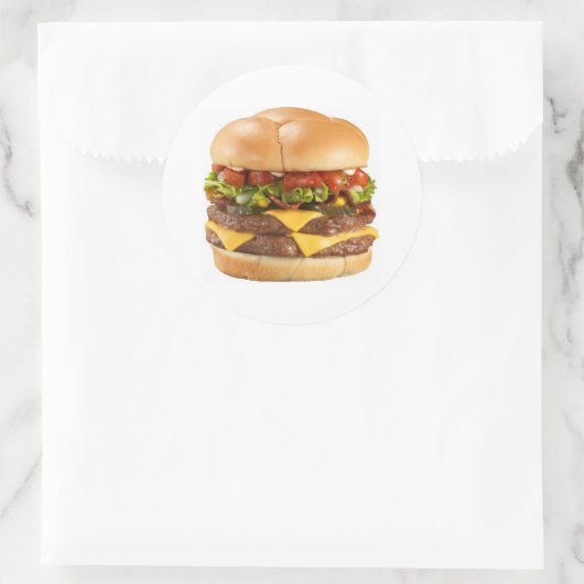 Burger-Aufkleber Runder Aufkleber (Tasche)