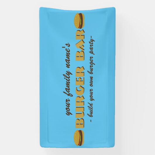 Burger Bar Backyard Barbecue GRILLEN Party Banner (Vertikal)