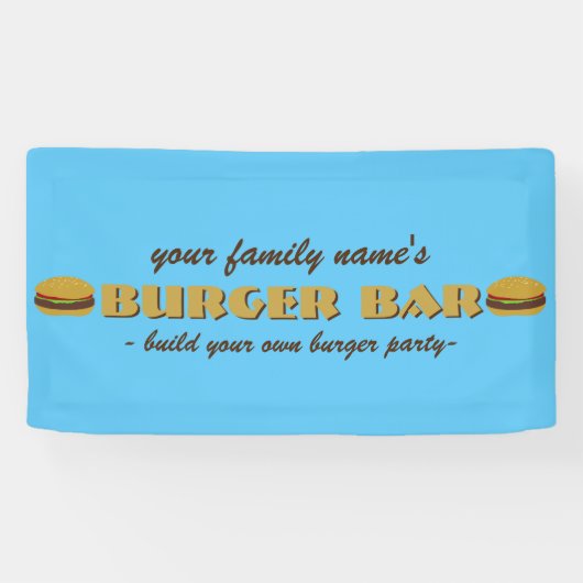 Burger Bar Backyard Barbecue GRILLEN Party Banner (Horizontal)