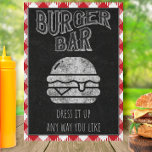 Burger Bar I GRILLEN signieren Poster<br><div class="desc">Brechen Sie die Grillgeräte aus und freuen Sie sich darauf, Ihre Gäste mit diesen einzigartigen und erschwinglichen Tafelschildern zu verwöhnen. Frühling und Sommer sind ideal, um einen Hinterhofbash zu werfen, um Ihre Verlobung, Hochzeit oder Wiedersehen zu feiern. Diese niedlichen roten Gingham-Schilder werden durch die Details der Tafel mit einer Touch...</div>