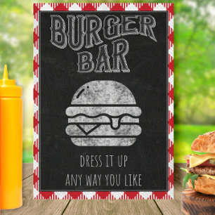Burger Bar Ich mache BBQ Schild