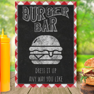 Burger Bar Ich mache BBQ Schild