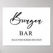 Burger Bar Wedding Sign Poster (Vorne)
