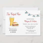 Burger & Beer Paare Dusche Einladung (Vorderseite)