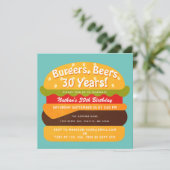 Burger, Bier Einladung zum Geburtstag (Stehend Vorderseite)
