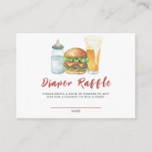 Burger, Bier und Säuglinge - Windeln Begleitkarte (Vorderseite)