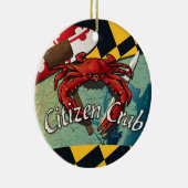 Bürger-blaue Krabbe von Maryland Keramikornament (Rechts)