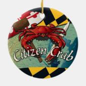 Bürger-blaue Krabbe von Maryland Keramikornament (Hinten)
