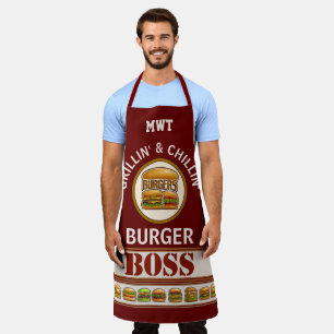 Burger Boss All-Over Druck Schürze