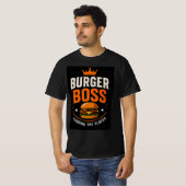 🍔 Burger Boss Grill Restaurant Teamleiter 👑 T-Shirt (Vorne ganz)