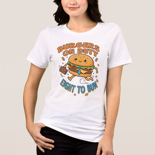 Burger Boss T-Shirt – Lustiges Hustle-Design für F Tri-Blend Shirt (Vorderseite)