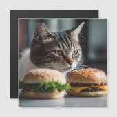 Burger Buddy-cat art Magnetkarte (Vorne/Hinten)