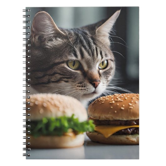 Burger Buddy-cat art Notizblock (Vorderseite)