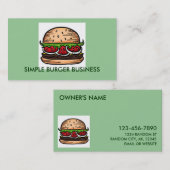 Burger Business - individuell anpassbare Visitenka Visitenkarte (Vorne/Hinten)