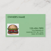 Burger Business - individuell anpassbare Visitenka Visitenkarte (Rückseite)